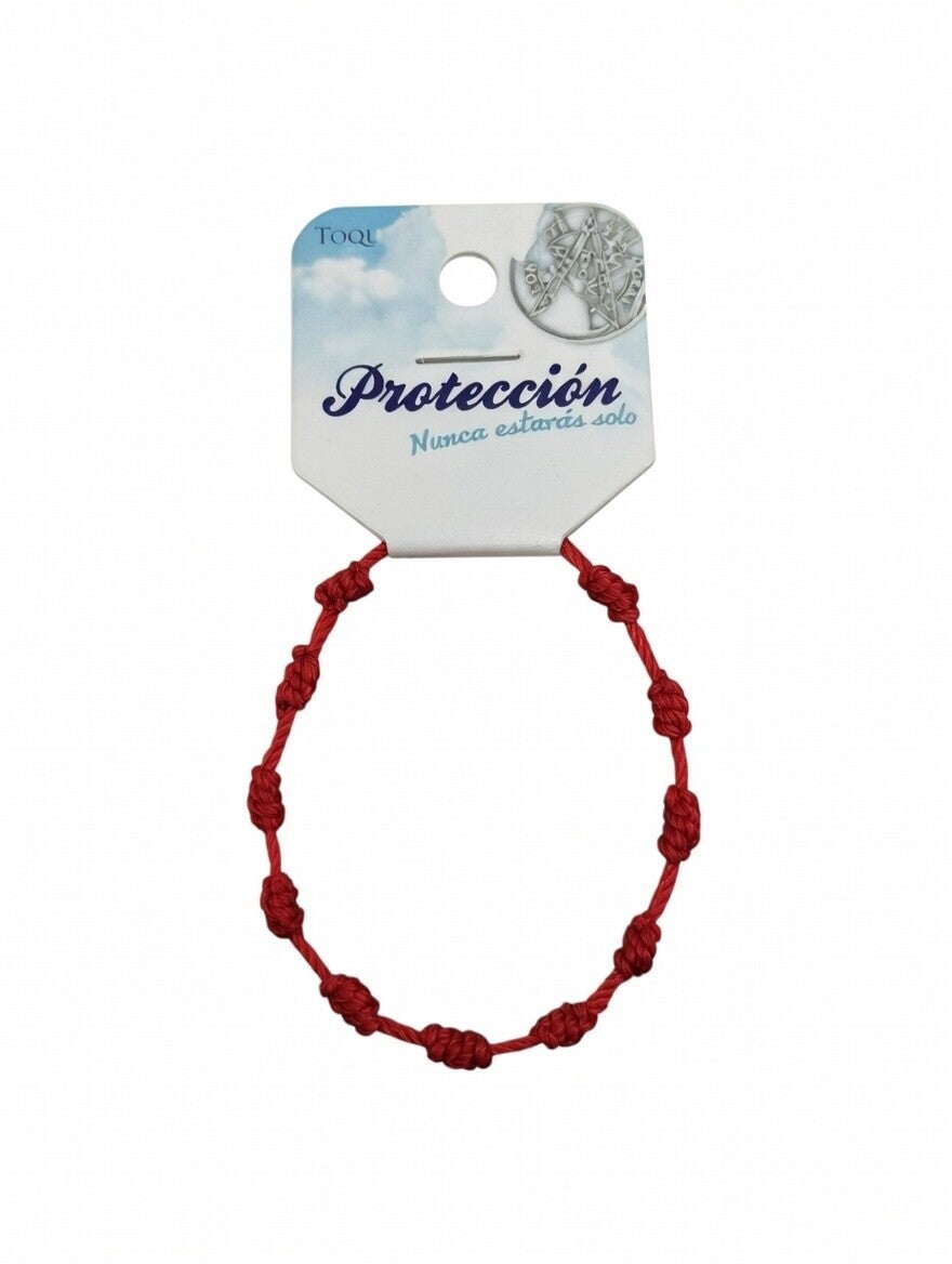 Pulsera 7 nudos Rojo