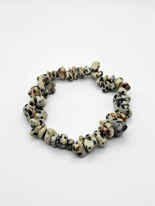 Pulsera Chip de Jaspe Dálmata