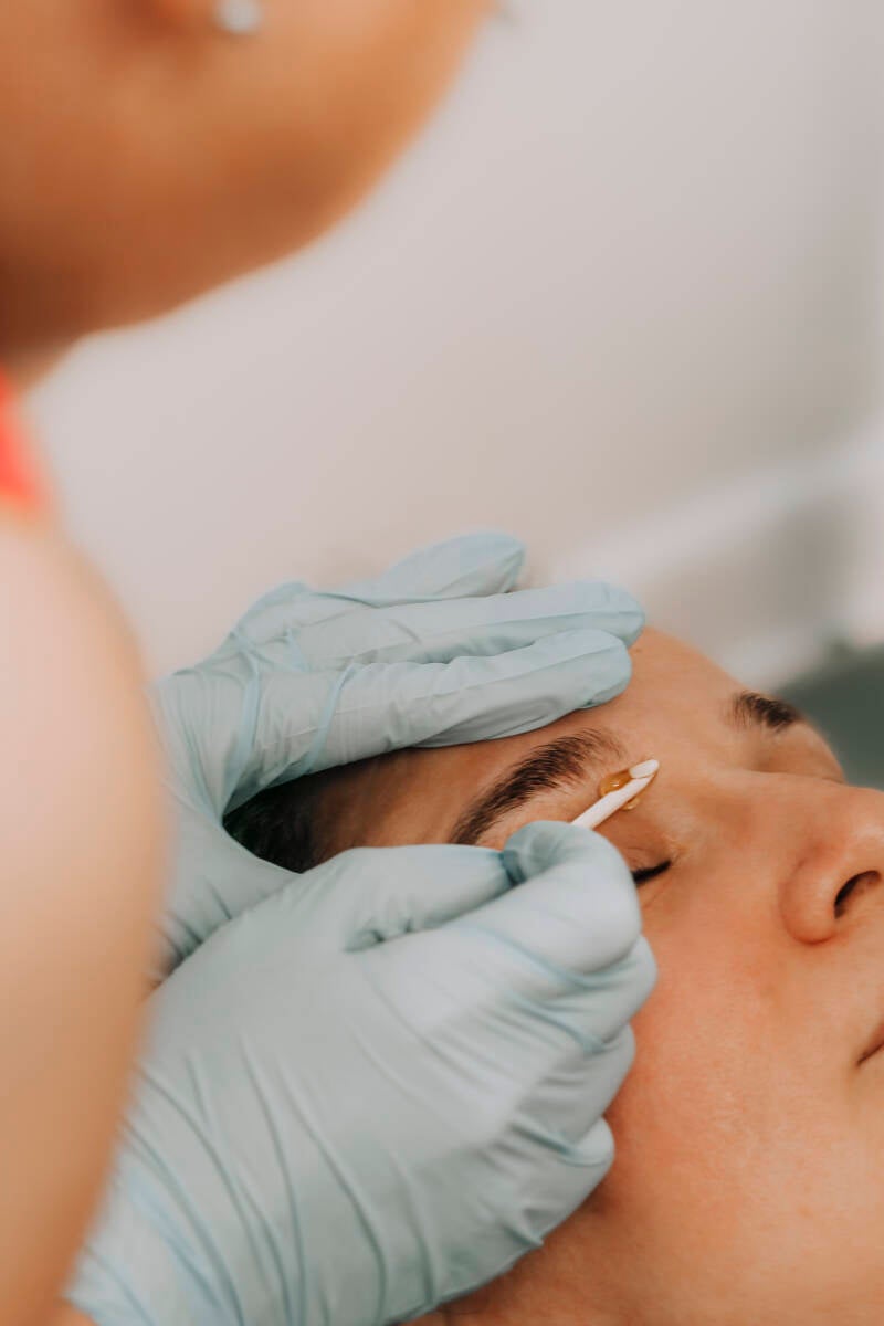 Eyebrow waxing and shaping