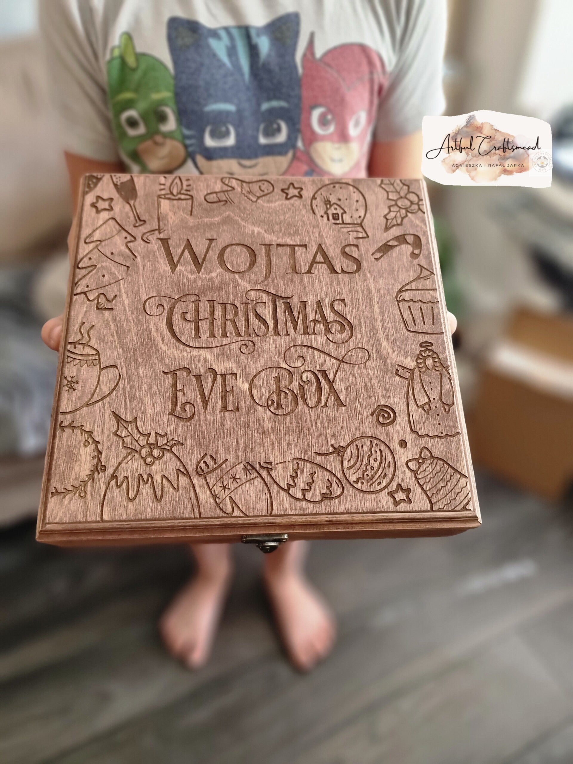 Personalised Christmas Eve Boxes, Wooden Christmas Box, Keepsake Box, Xmas Gift