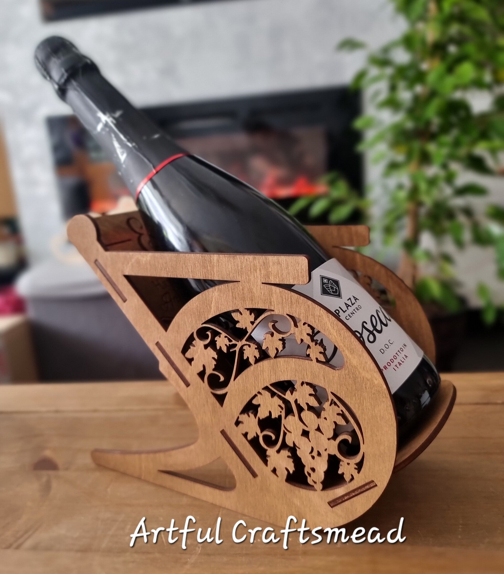 Elegant Wine Bottle Holder - Perfect for Any Occasion, Wine Stand Gift For All Occasion, Anniversary Names And Date