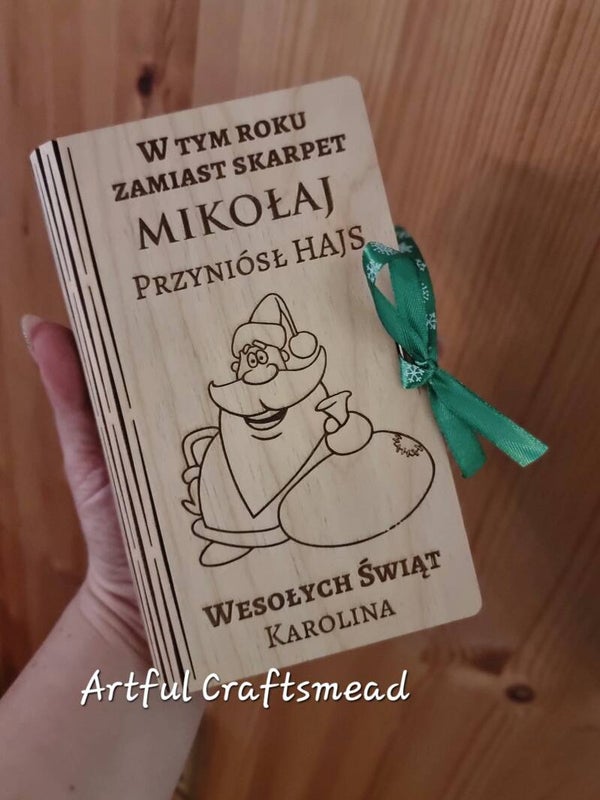 Personalised Christmas Special Box, The Perfect Gift Box, Unique And Funny Way For Give Money Xmas, Personalizowany box na pieniądze Boże Narodzenie