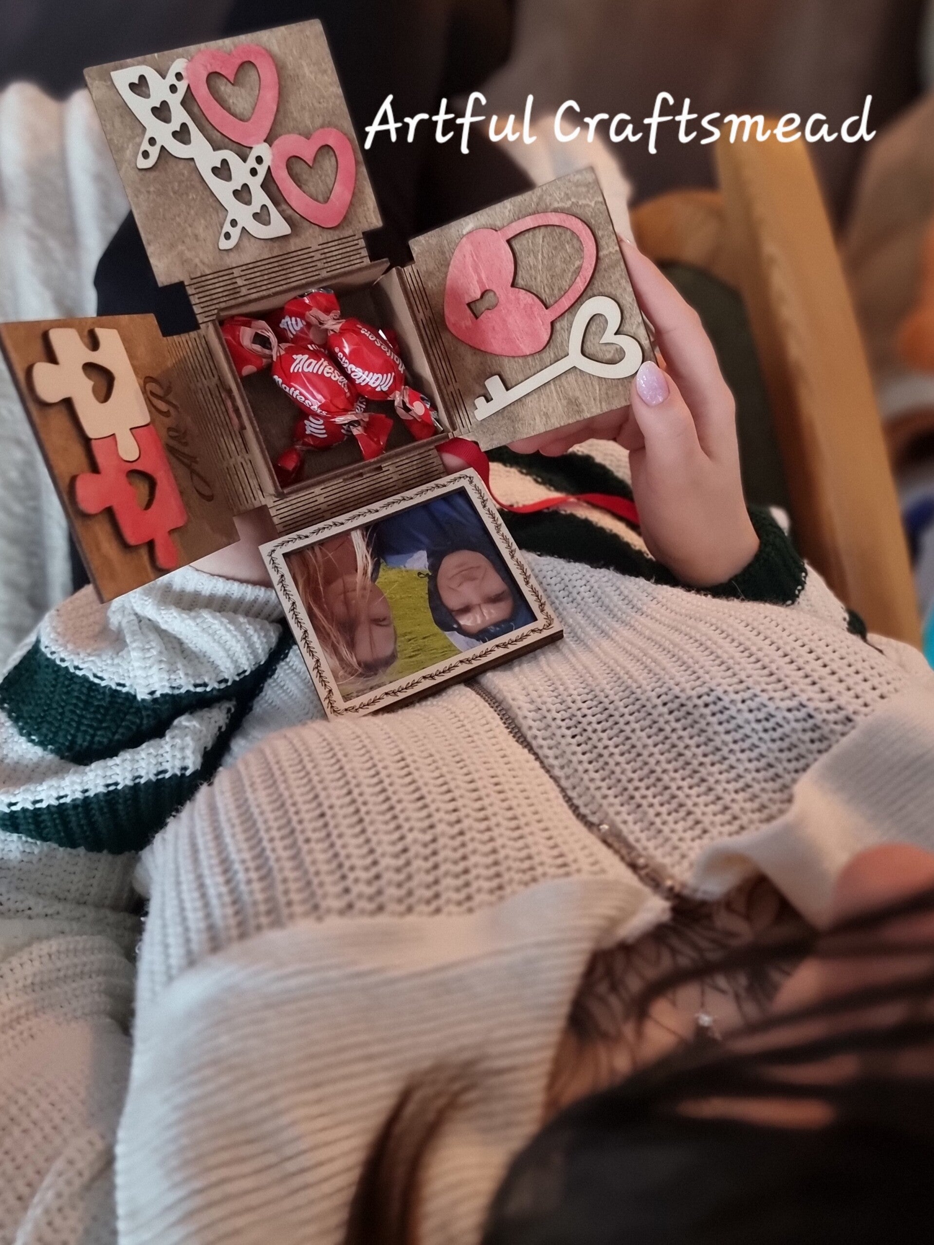 Exploding Wooden Box - The Perfect Valentine's Day Gift, Exploding Box z Drewna - Idealny Prezent na Walentynki,