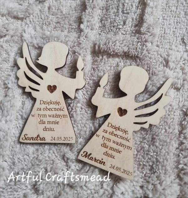 Cimmunion Baptism Confirmations Magnets in the Shape of Angelic Children**  Personalizowane Magnesy z okazji Komunii, Chrztu, Bierzmowania