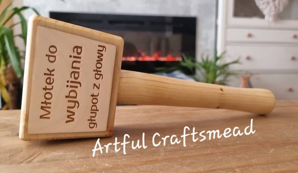 Handcrafted Pine Wooden Mallet | Funny Gift for Any Occasion | Personalized Keepsake | Handmade Decorative Hammer | Unique Gag Present