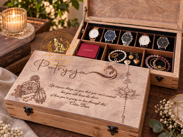 Large Personalised Watch & Jewellery Box