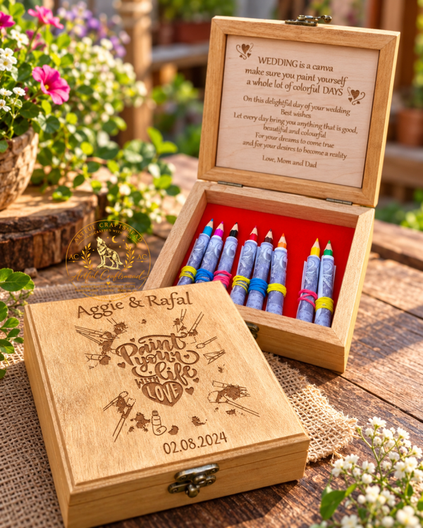 Personalised Wedding Money Gift Box – Paint Your Life With Love Collection