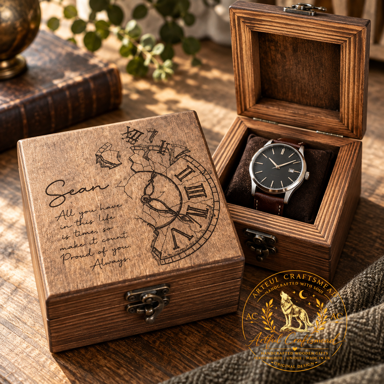 Personalised Single Watch Box
