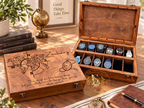 Personalised Large Watch Box – 6 to 12 Watches