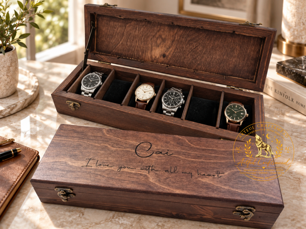 Personalised Text Watch Box – 1 to 12 Watches