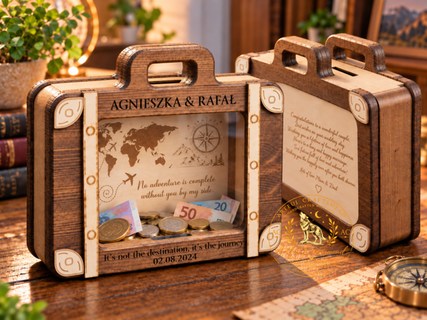 Personalised Wedding Travel Fund Suitcase Money Box
