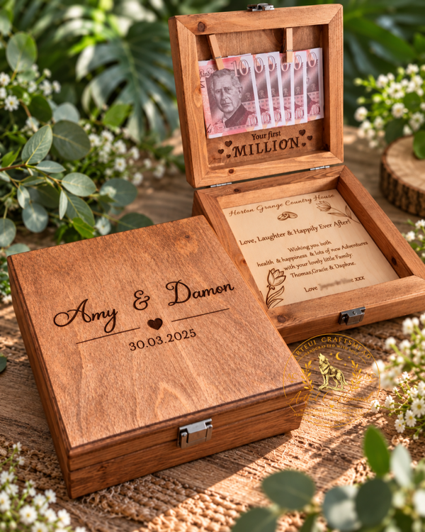 Personalised Wedding Money Gift Box – Your First Million