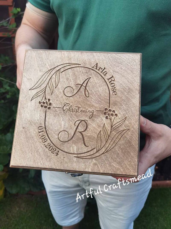 Custom Personalized Wooden Keepsake Box, All Occasion, Christening, Confirmation, Holy Communion, Birthday, Anniversary, For Her And Him