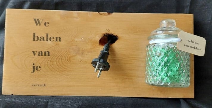 Balen als een stekker, afscheid | Gitz Gifts