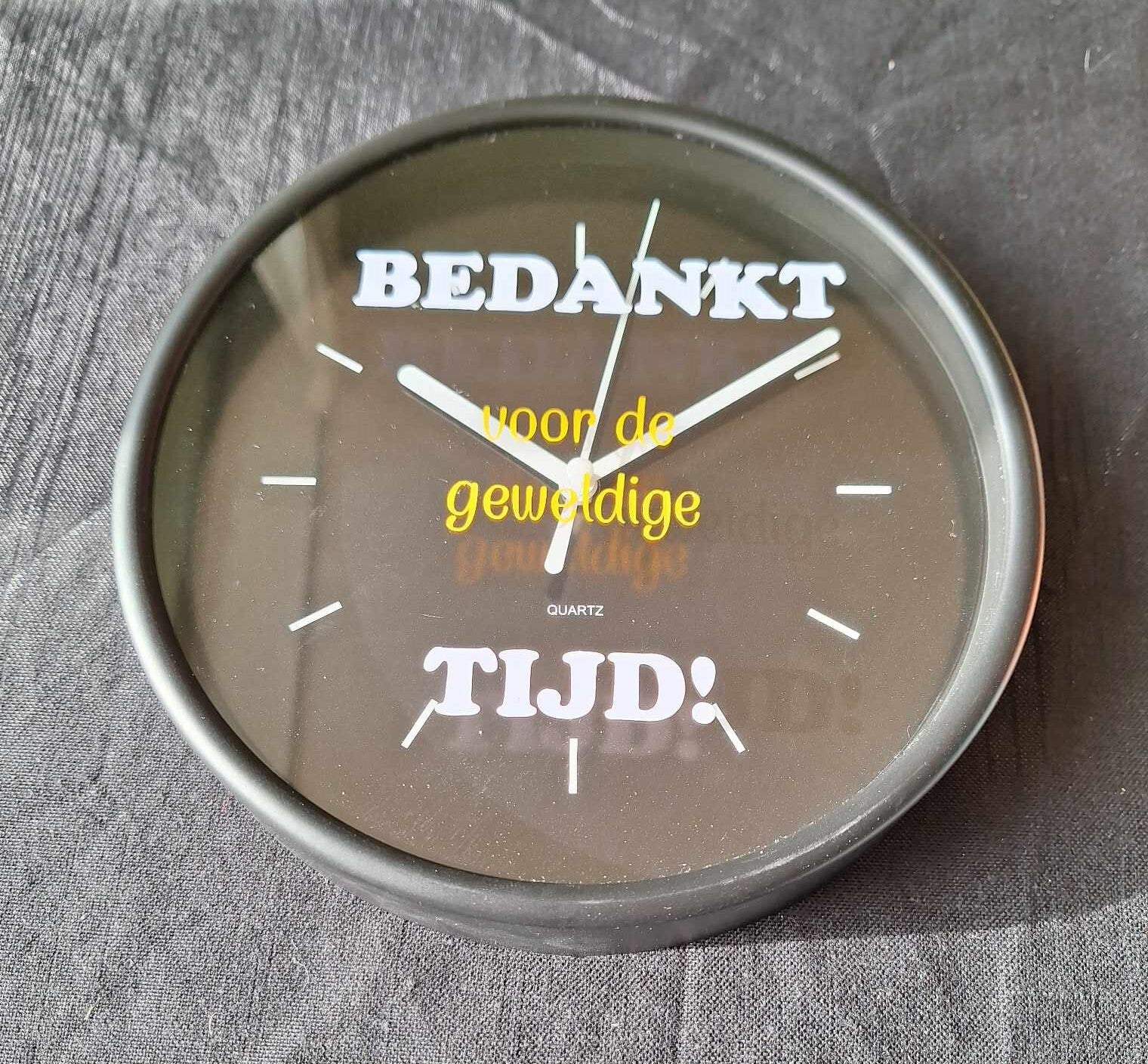 Bedankt voor de geweldige tijd