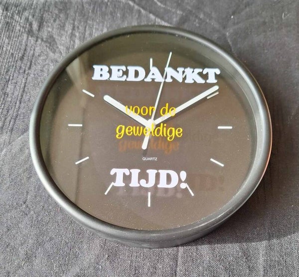 Bedankt voor de geweldige tijd