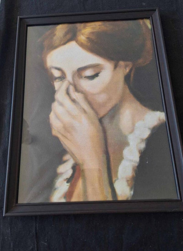 canvas vrouw onpasselijk