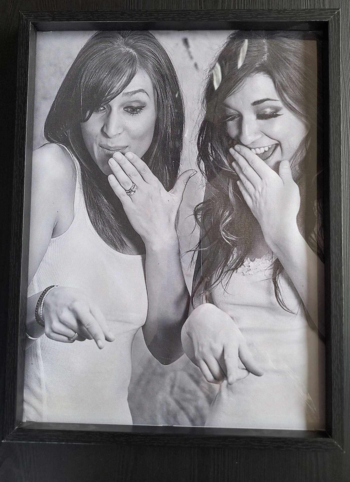 Canvas lachende dames