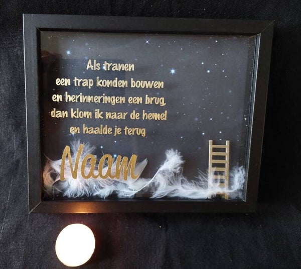 Als tranen een trap konden bouwen klom ik naar de hemel.