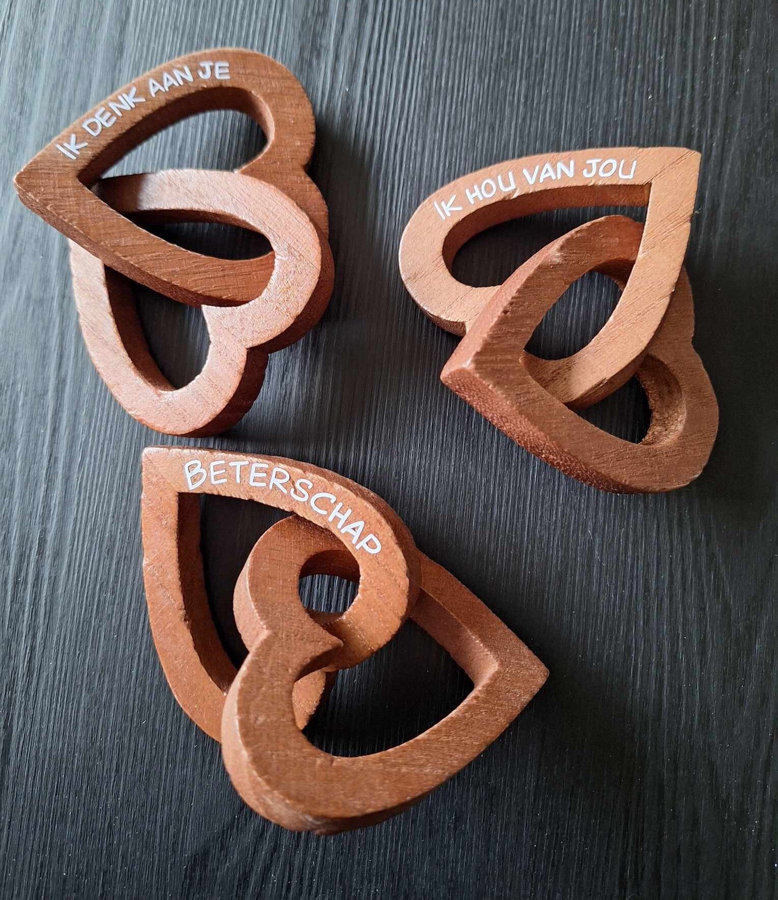 Verstrengeld houten hart