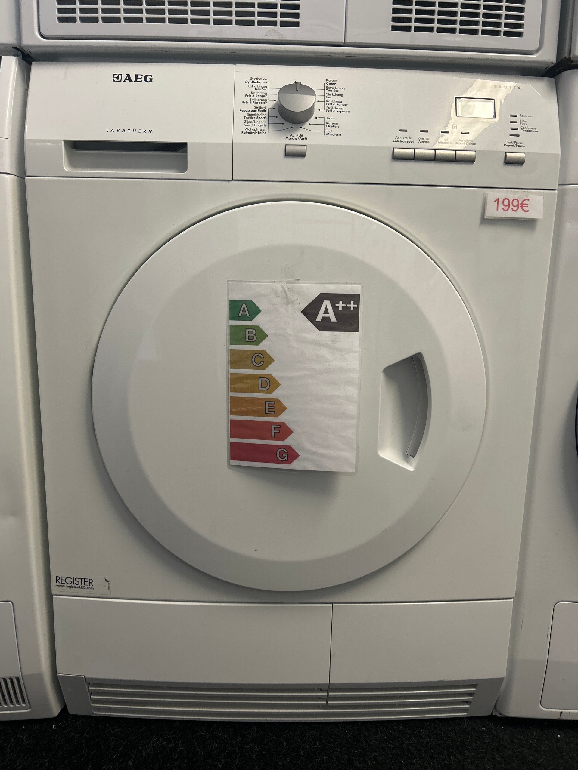 Aeg droger - 8 kg - a-klasse