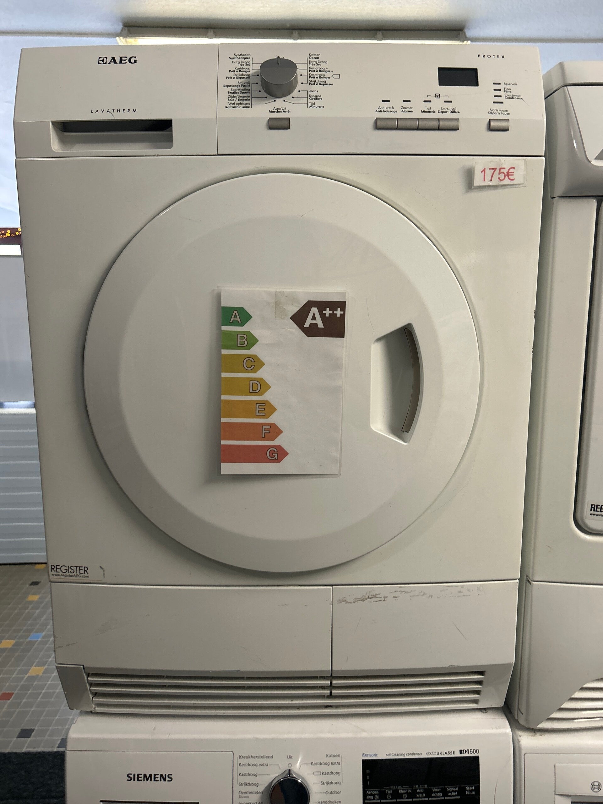 Aeg droger - 8 kg - a-klasse
