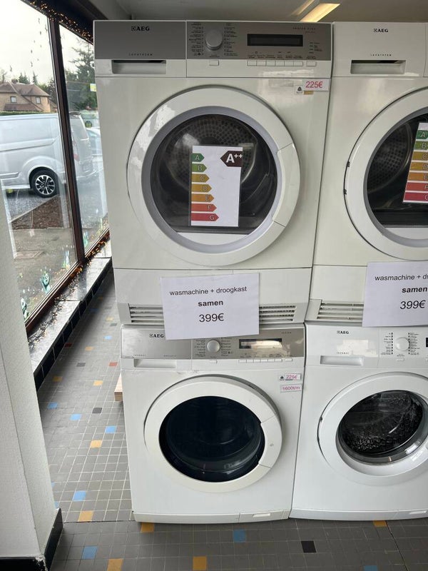 Wasmachine en droogkast van Aeg