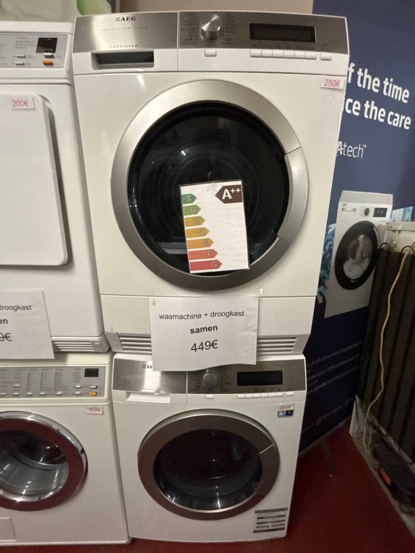 Setje Aeg wasmachine en droogkast
