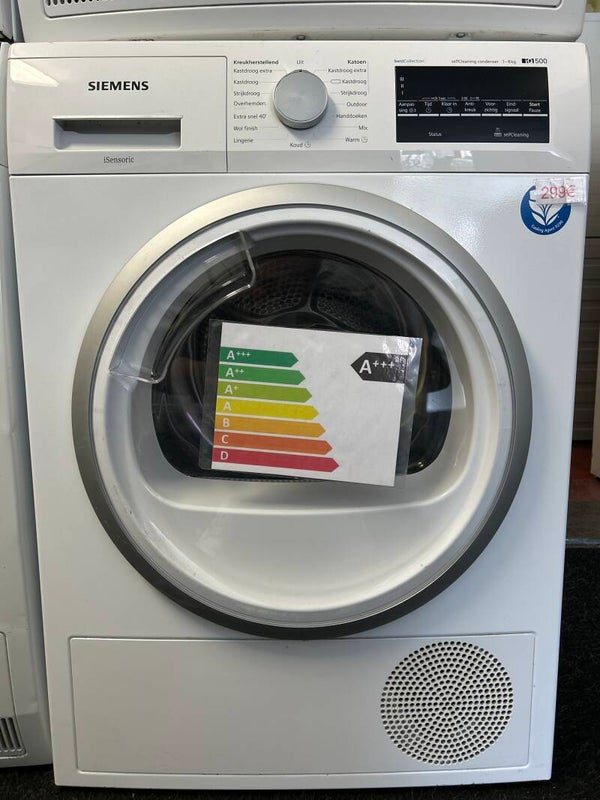 Droogkast Siemens - Warmtepomp - A-klasse - 8 kg - condensbak