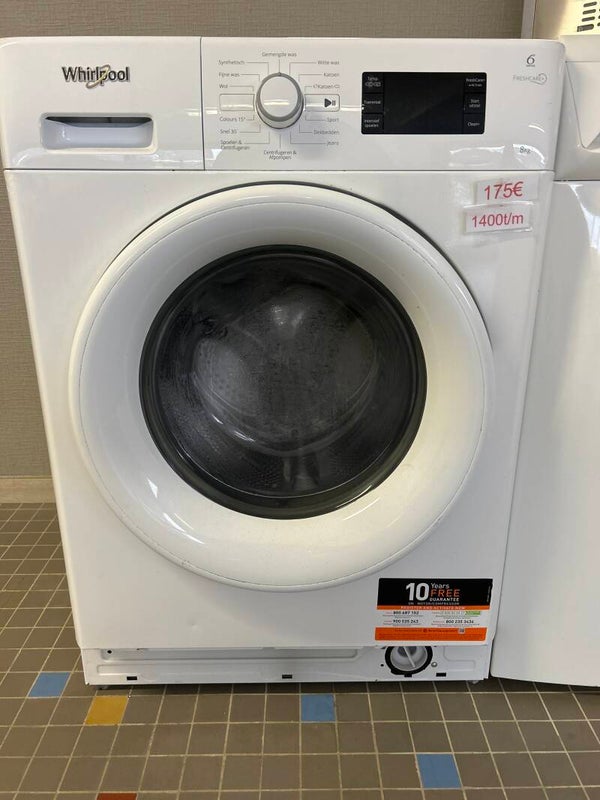 Wasmachine Whirlpool - 8 kg - 1400 t/m - 1 jaar garantie