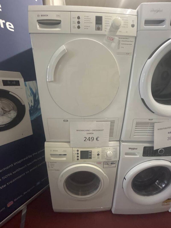 Setje wasmachine en droger van Bosch