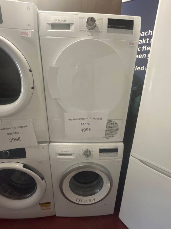 Wasmachine en droogkast Bosch