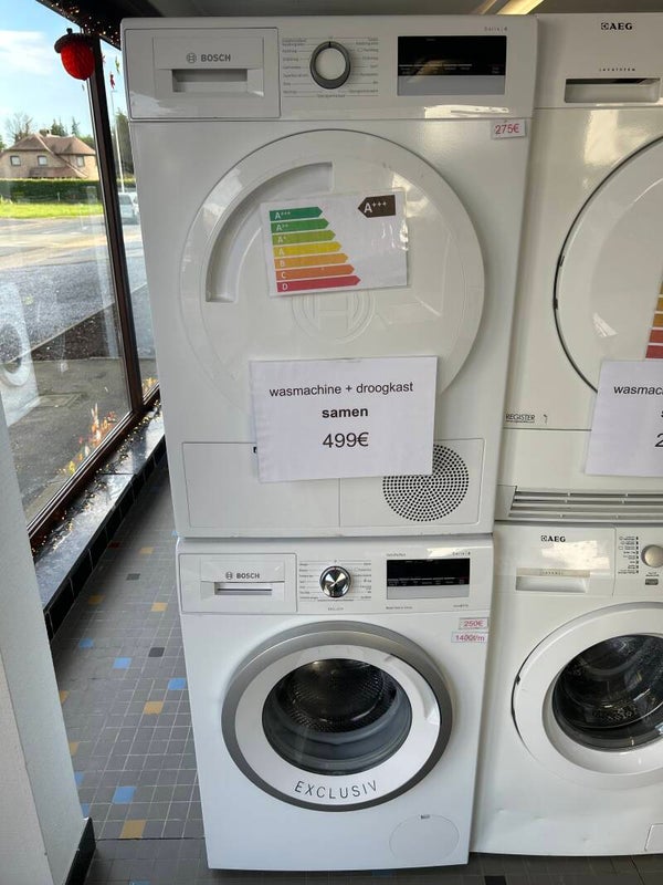 Wasmachine en droogkast van Bosch