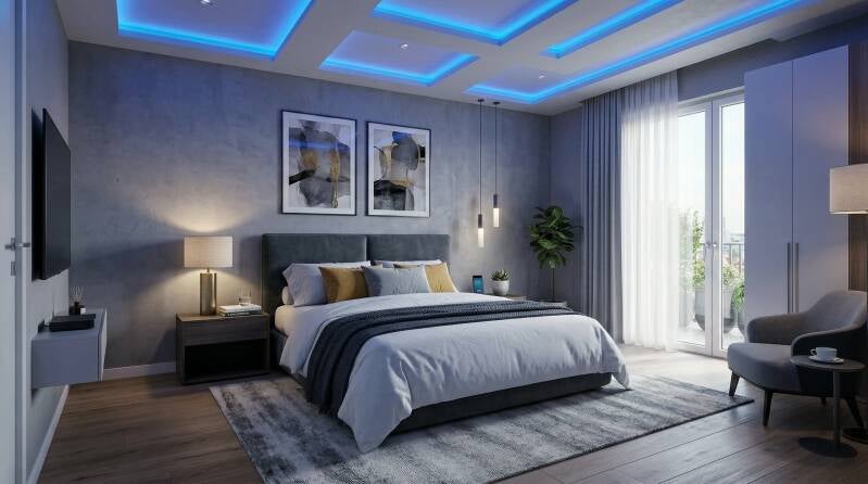 Una camera da letto moderna elegante e funzionale, progettata per coniugare comfort e design contemporaneo. Linee pulite, arredi minimalisti su misura e materiali di qualità creano un ambiente armonioso e luminoso, ideale per il relax quotidiano.  I detta