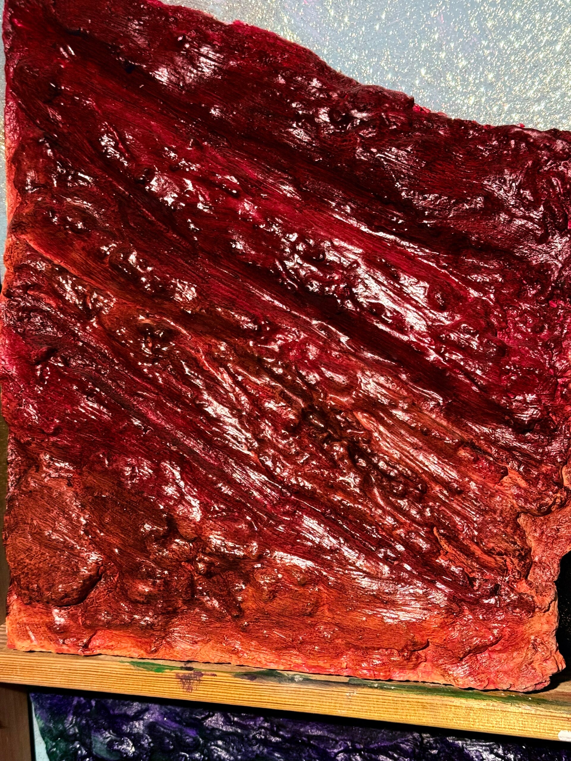 Effetto pietra rosso e arancione in rilievo