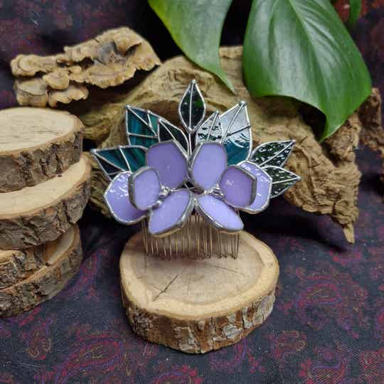 Flower haarpin - Lila