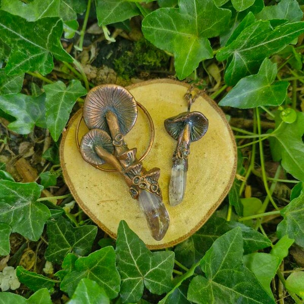 Soft light pruple mushrooms