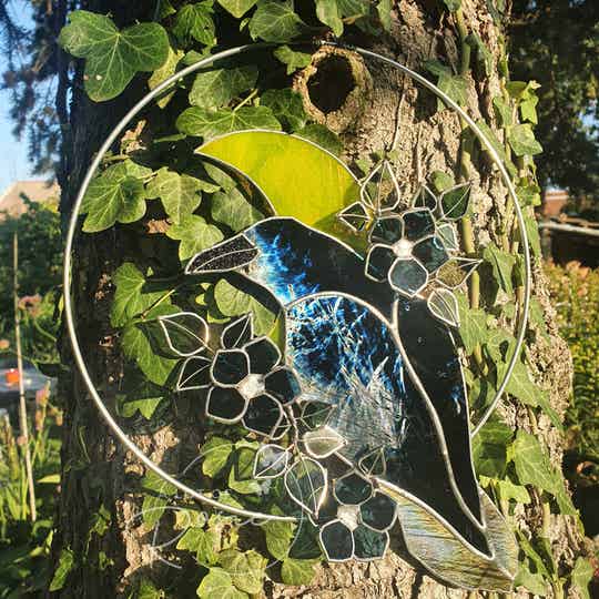 Witches crow - blue silver