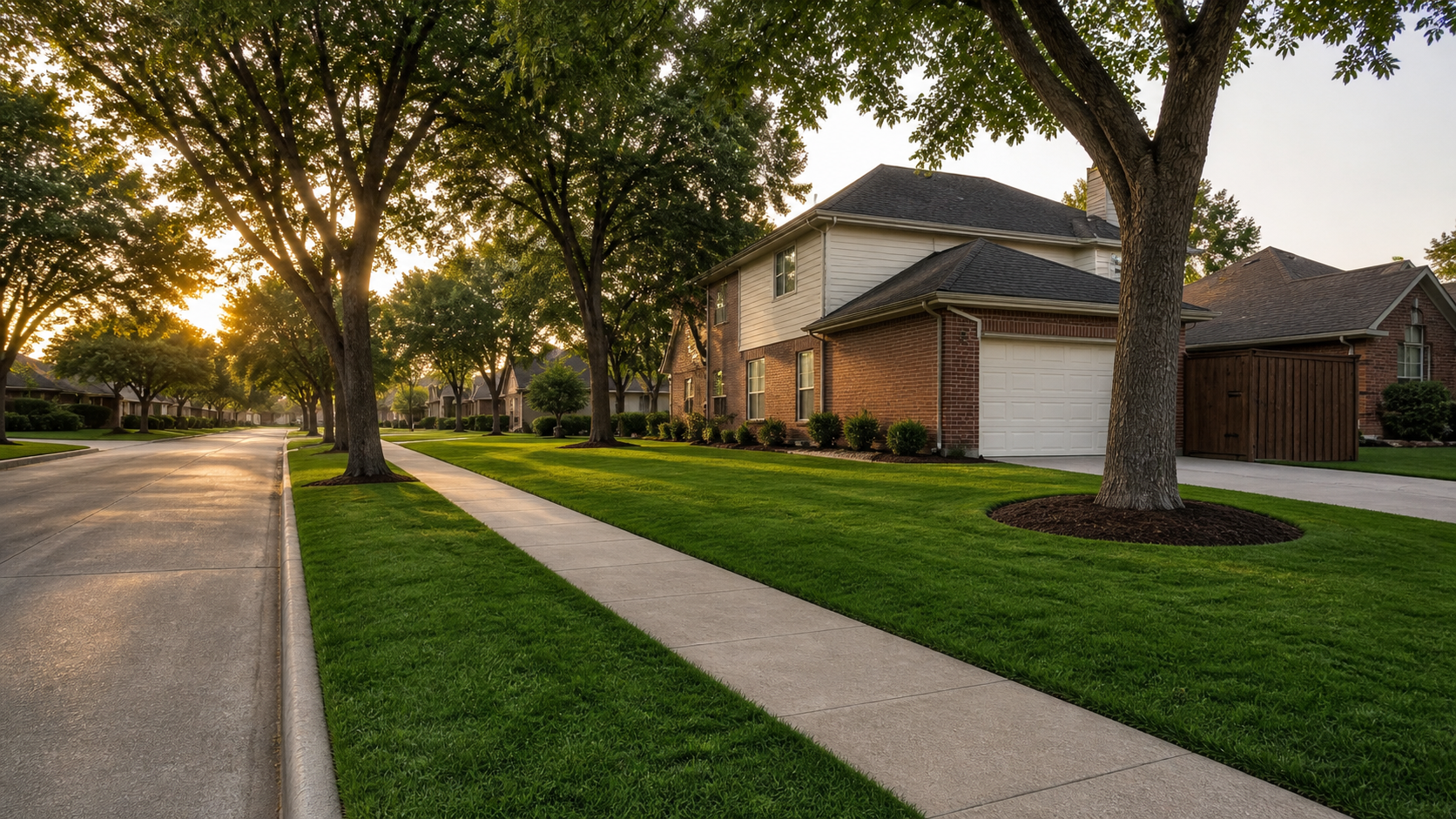 Sod installation in Fort Worth Texas by TrueLight Luxury Property Services with fresh sod, clean lawn edges, lawn replacement, and polished curb appeal