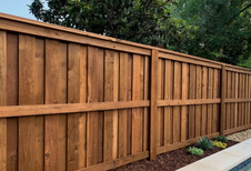 Top cap and trim custom fence design in Fort Worth Texas by TrueLight Property Services