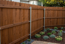 Side-by-side privacy fence installation in Fort Worth Texas by TrueLight Property Services