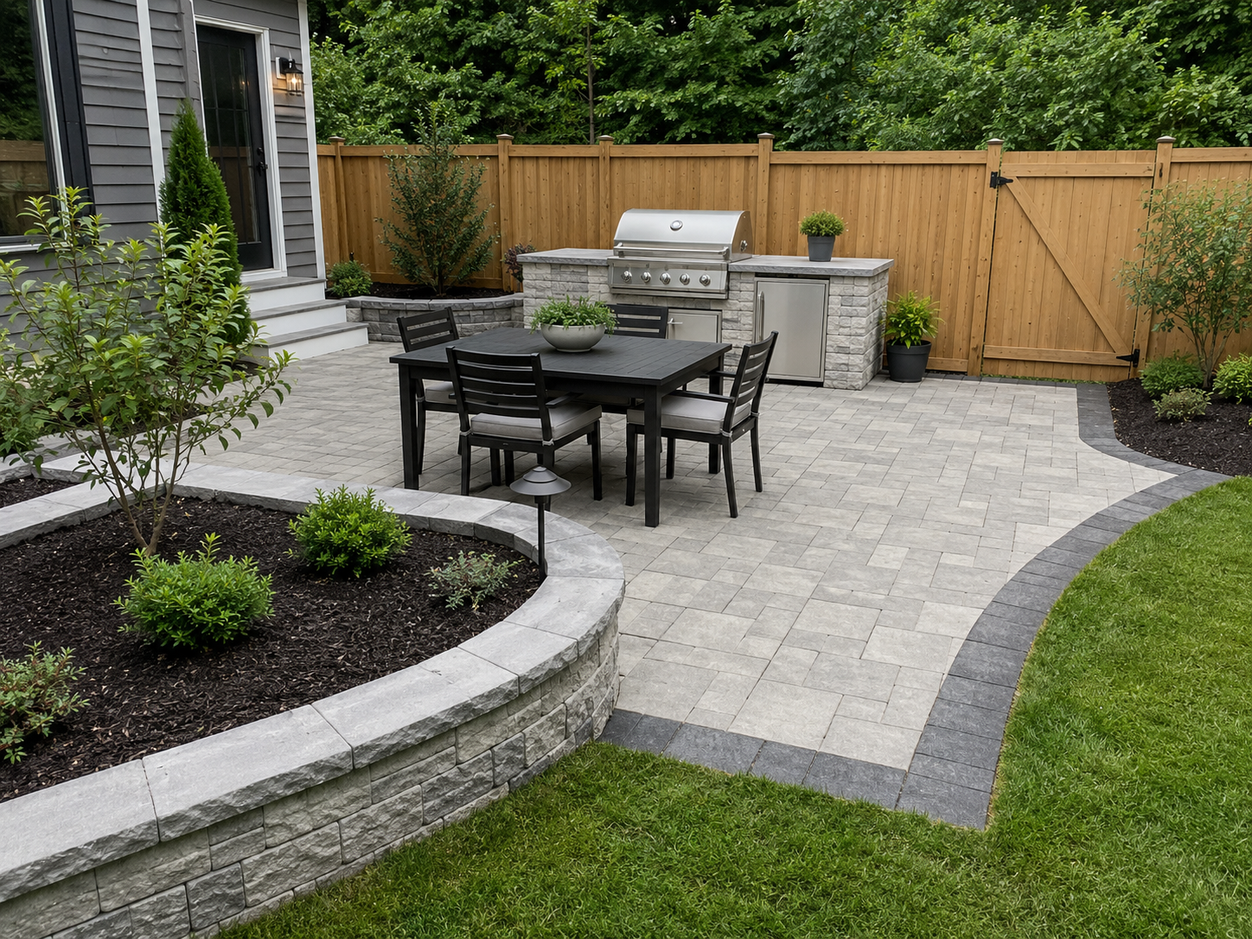 Paver patio extension project in Fort Worth Texas by TrueLight Property Services