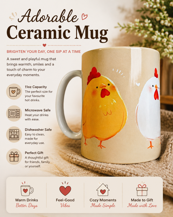 Charming Ceramic Mugs – Squirrel & Dog Designs, Unique Gifts for Animal Lovers