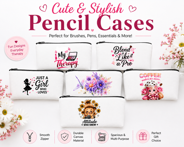 Handmade Canvas Pencil Cases & Pouches – Unique Designs, Stylish Zipped Storage & Perfect Gift Idea
