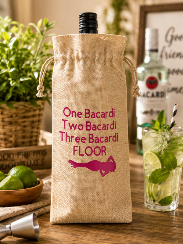 Reusable Hessian Bottle Bag | Funny Alcohol Gift Bag