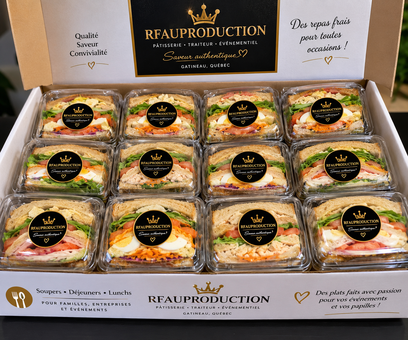 Boîte de 12 mini-sandwichs _ Format groupe