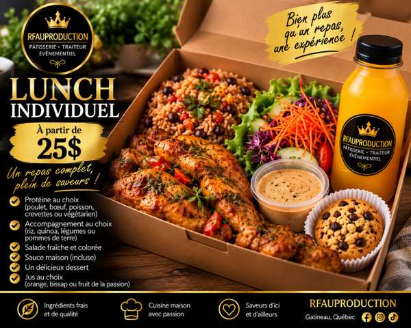'' Lunch Individuel _  lot de 3 pour 75$
