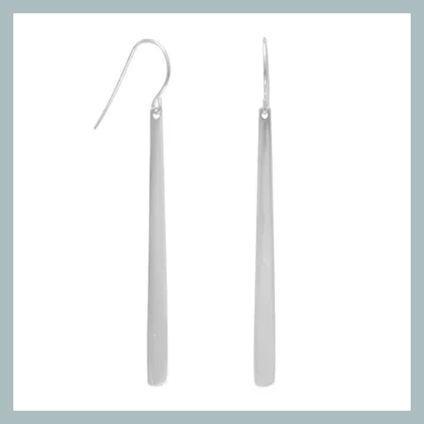 Polished Tapered Matchstick Earrings