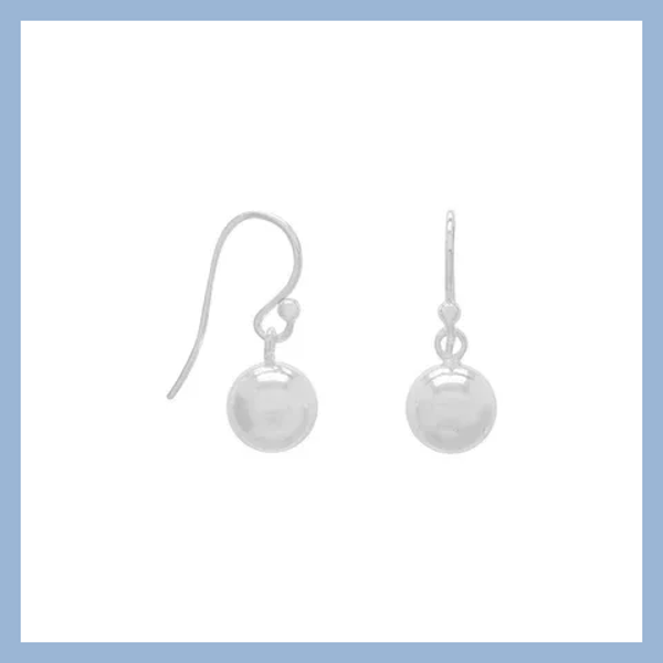 8mm Bead Drop Earrings