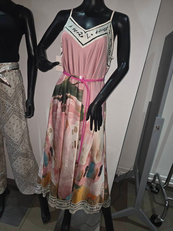 Robe fluide satinée